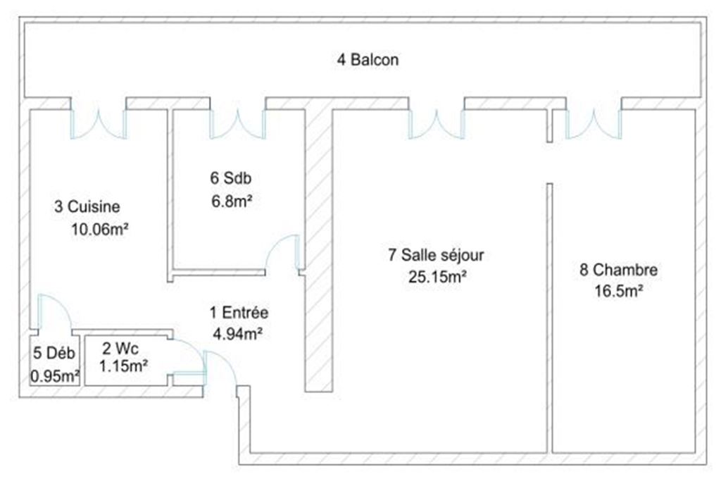 Appartement T2 LES ARCS (83460) AGENCE BARET